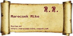 Marecsek Mike névjegykártya